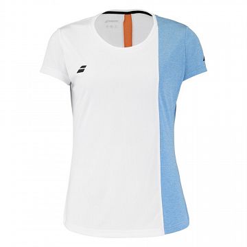 Babolat Play Cap Sleeve Top White / Blithe Blue